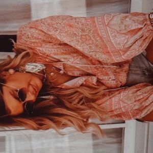 Spell and the Gypsy extra small Poinciana pink floral blouse